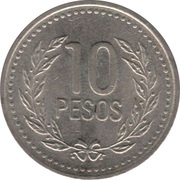 10 Pesos reverse image