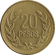 20 Pesos reverse image