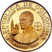 500 Pesos International Eucharistic Congress obverse image