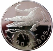 500 Pesos WWF - Crocodile, Colombia, 1978-1979 reverse image