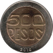 500 Pesos reverse image