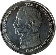 750 Pesos Tomas Cipriano de Mosquera obverse image