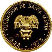 1000 Pesos City of Santa Marta, Colombia, 1975 reverse image
