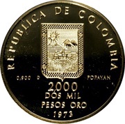 2000 Pesos Guillermo Valencia obverse image