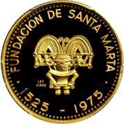 2000 Pesos City of Santa Marta, Colombia, 1975 reverse image