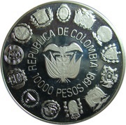 10 000 Pesos Santa Fe - Bogotá Mint obverse image