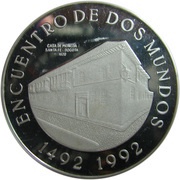 10 000 Pesos Santa Fe - Bogotá Mint, Colombia, 1991 reverse image