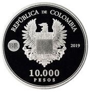 10 000 Pesos 100th Anniversary of Colombian Air Force obverse image