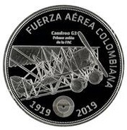 10 000 Pesos 100th Anniversary of Colombian Air Force, Colombia, 2019 reverse image