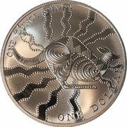1 Dollar - Elizabeth II 4th Portrait - Silver Kangaroo, Australia, 2002 reverse image