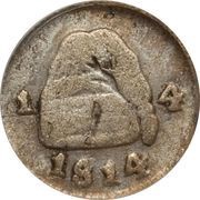 ¼ Real "Cuartillo" Pre-republican - Cundinamarca, Colombia, 1814-1815 reverse image