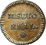 ½ Real Popayan, Colombia, 1813 reverse image