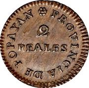 2 Reales Popayan reverse image