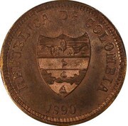 2 Centavos Pattern; Tolima obverse image