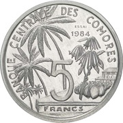 5 Francs World Fisheries Conference; Essai obverse image