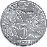 5 Francs World Fisheries Conference obverse image