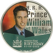 1 Dollar - Elizabeth II 4th Portrait - Prince William of Wales 21st Birthday, Australia, 2003 reverse image
