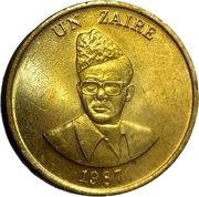 1 Zaïre, Republic of the Congo, 1987 reverse image