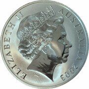1 Dollar - Elizabeth II 4th Portrait - Silver Kangaroo obverse image