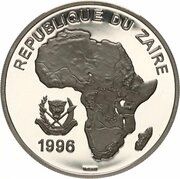 500 Nouveaux Zaïres Okapi obverse image