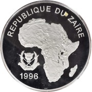 10 000 New Zaïres Gorilla obverse image
