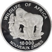 10 000 New Zaïres Gorilla, Republic of the Congo, 1996 reverse image