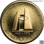 1 Dollar - Elizabeth II 4th Portrait - Australia's Vietnam Forces, Australia, 2003 reverse image
