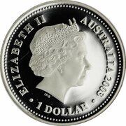 1 Dollar - Elizabeth II 4th Portrait - St. Edward's Crown - Silver Proof obverse image