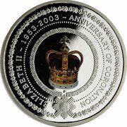 1 Dollar - Elizabeth II 4th Portrait - St. Edward's Crown - Silver Proof, Australia, 2003 reverse image