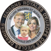 5 Francs The Netherlands - Prince Willem-Alexander, Princess Maxima and Princess Alexia, Republic of the Congo, 1999 reverse image