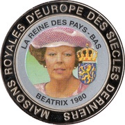 5 Francs The Netherlands - Queen Beatrix (pink hat), Republic of the Congo, 1999 reverse image