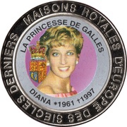 5 Francs United Kingdom - Princess Diana, Republic of the Congo, 1999 reverse image