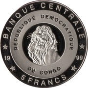 5 Francs The Netherlands - Princess Emma obverse image