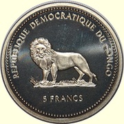 5 Francs Blue - Yellow Parrot obverse image