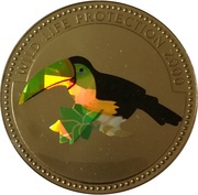 5 Francs Toucan, Republic of the Congo, 2000 reverse image