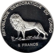 5 Francs Lady Diana - Visit to India obverse image