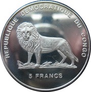 5 Francs Lady Diana - Meeting with Pope John Paul II obverse image