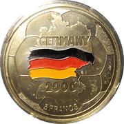 5 Francs World Football Championship 2006, Republic of the Congo, 2001 reverse image