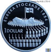1 Dollar - Elizabeth II 4th Portrait - Eureka Stockade - Silver Proof, Australia, 2004 reverse image