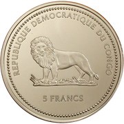 5 Francs Butterfly green-blue obverse image