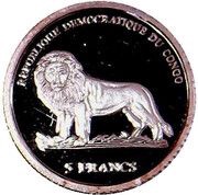 5 Francs Pope John Paul II obverse image