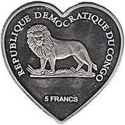 5 Francs Endless Love obverse image