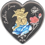 5 Francs Endless Love, Republic of the Congo, 2005 reverse image