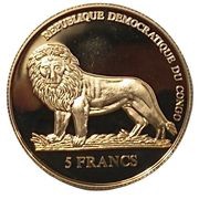 5 Francs Roger Hunt obverse image
