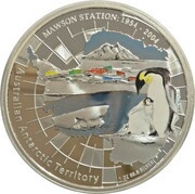 1 Dollar - Elizabeth II 4th Portrait - Mawson Station, Australia, 2004 reverse image
