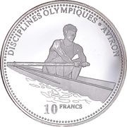 10 Francs Rowing, Republic of the Congo, 2000 reverse image