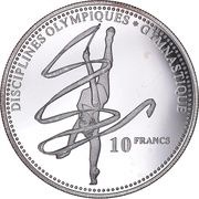 10 Francs Ribbon dancer, Republic of the Congo, 2000 reverse image