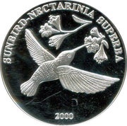10 Francs Sunbird, Republic of the Congo, 2000 reverse image