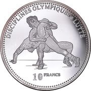 10 Francs Wrestling reverse image