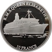 10 Francs Queen Elizabeth 2, Republic of the Congo, 2001 reverse image
